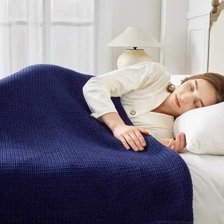 Guohaoi Knitted Weighted Breathable Chunky Knit Blanket