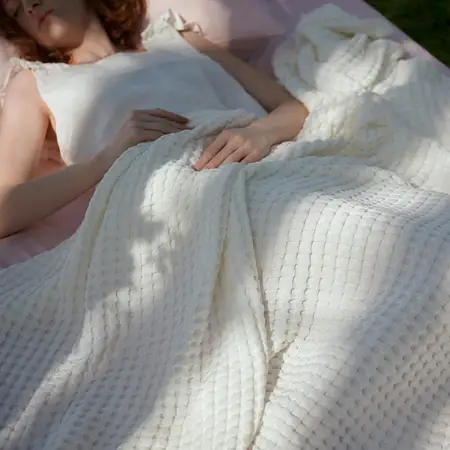 Lightweight Cotton Summer Blanket of Rayon Derived